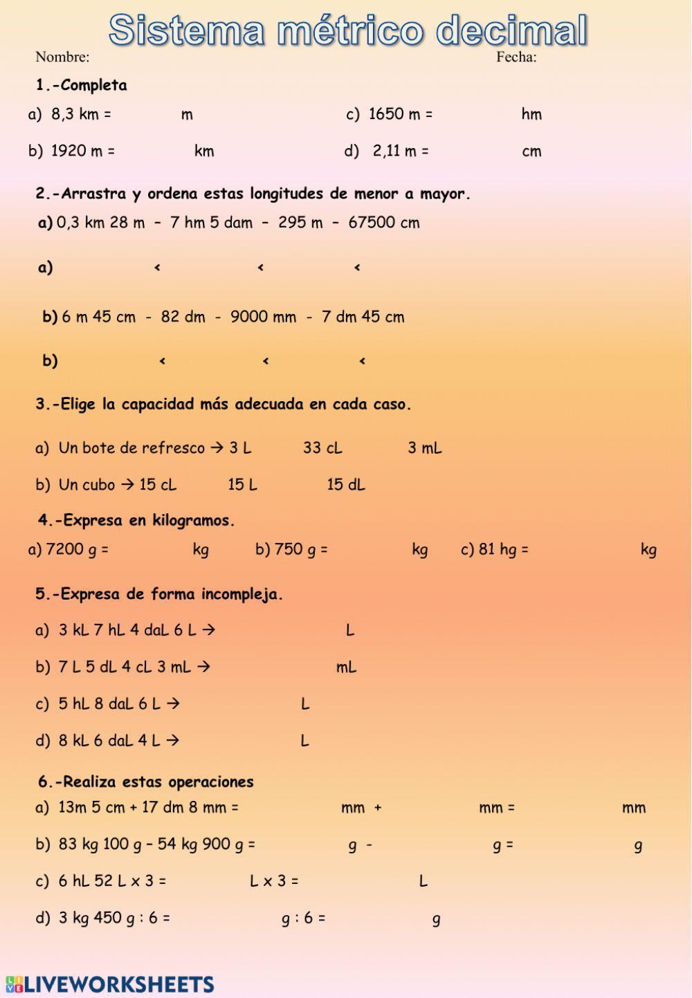 Sistema métrico decimal