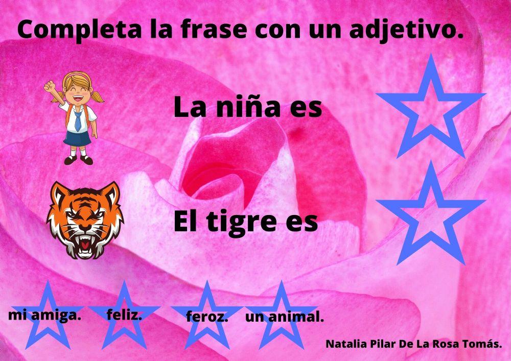 Completa las frases con adjetivos.