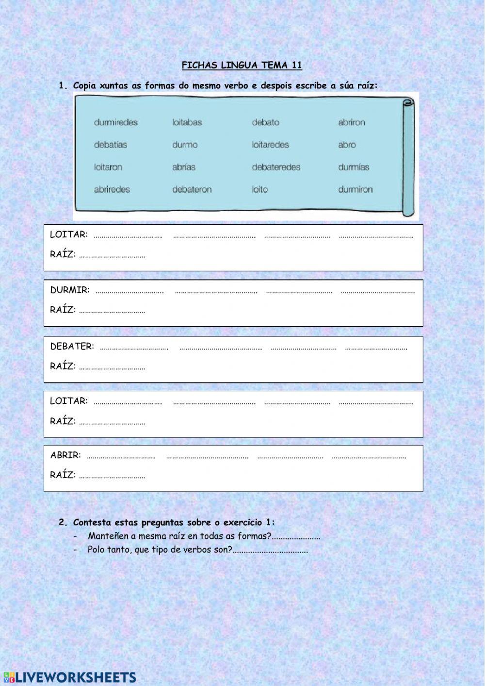 Ficha lingua tema 11