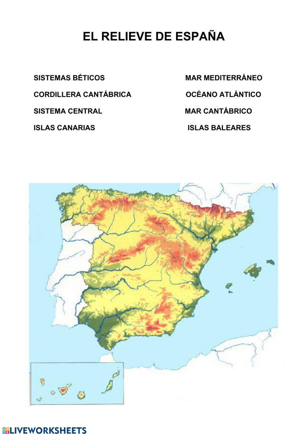 Relieve de españa