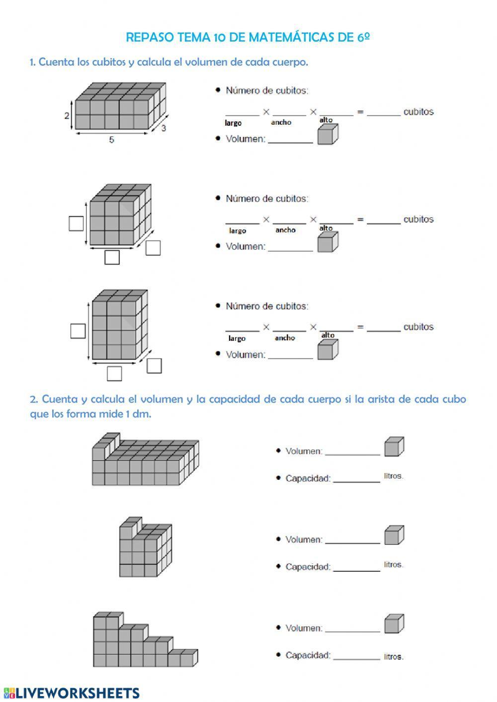 Repaso tema 11 (6º de Primaria)