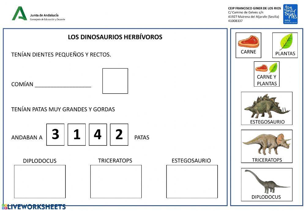 Dinosaurios hervíboros