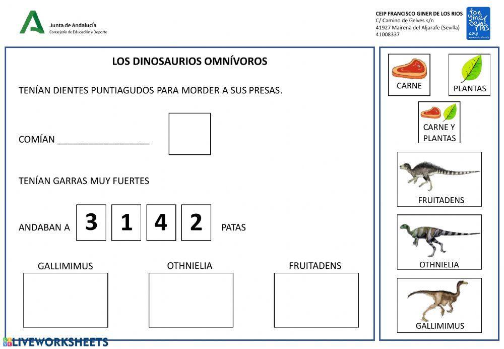 Dinosaurios omnívoros