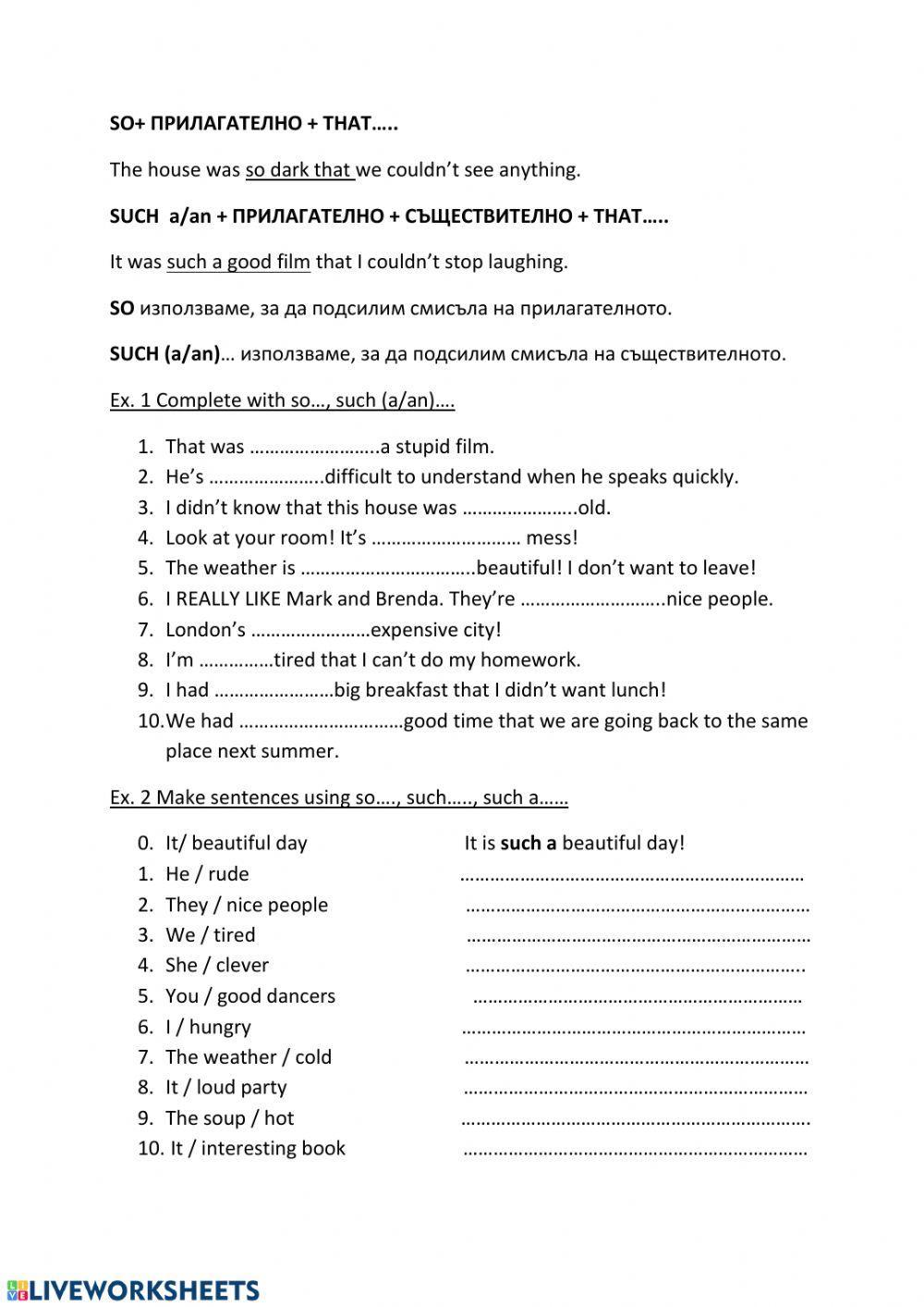 Such (a-an) +adj + noun