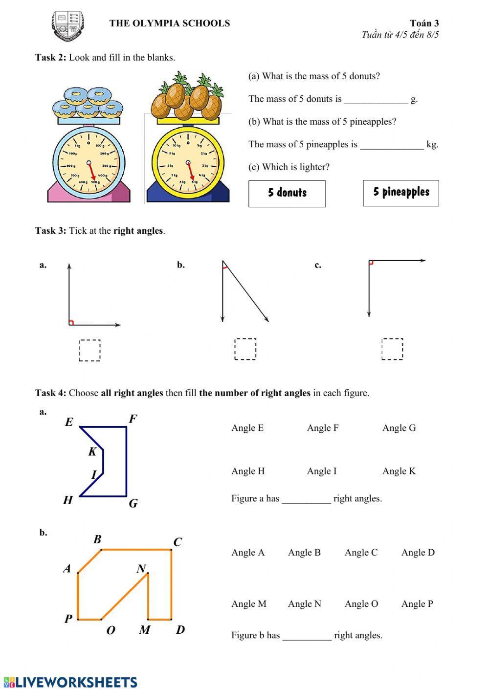 Revision: Measurement, Angle