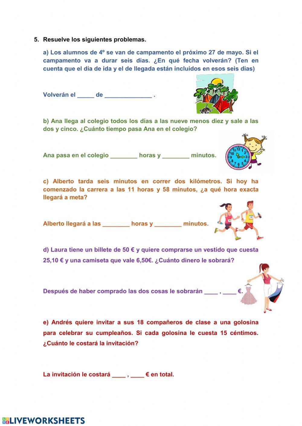 4º Prueba de Mates U9