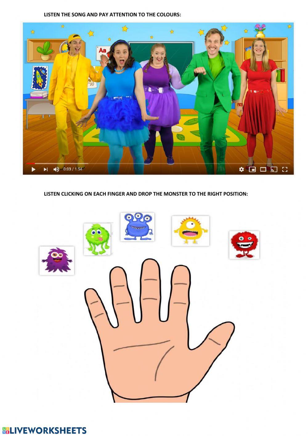 Finger family colours