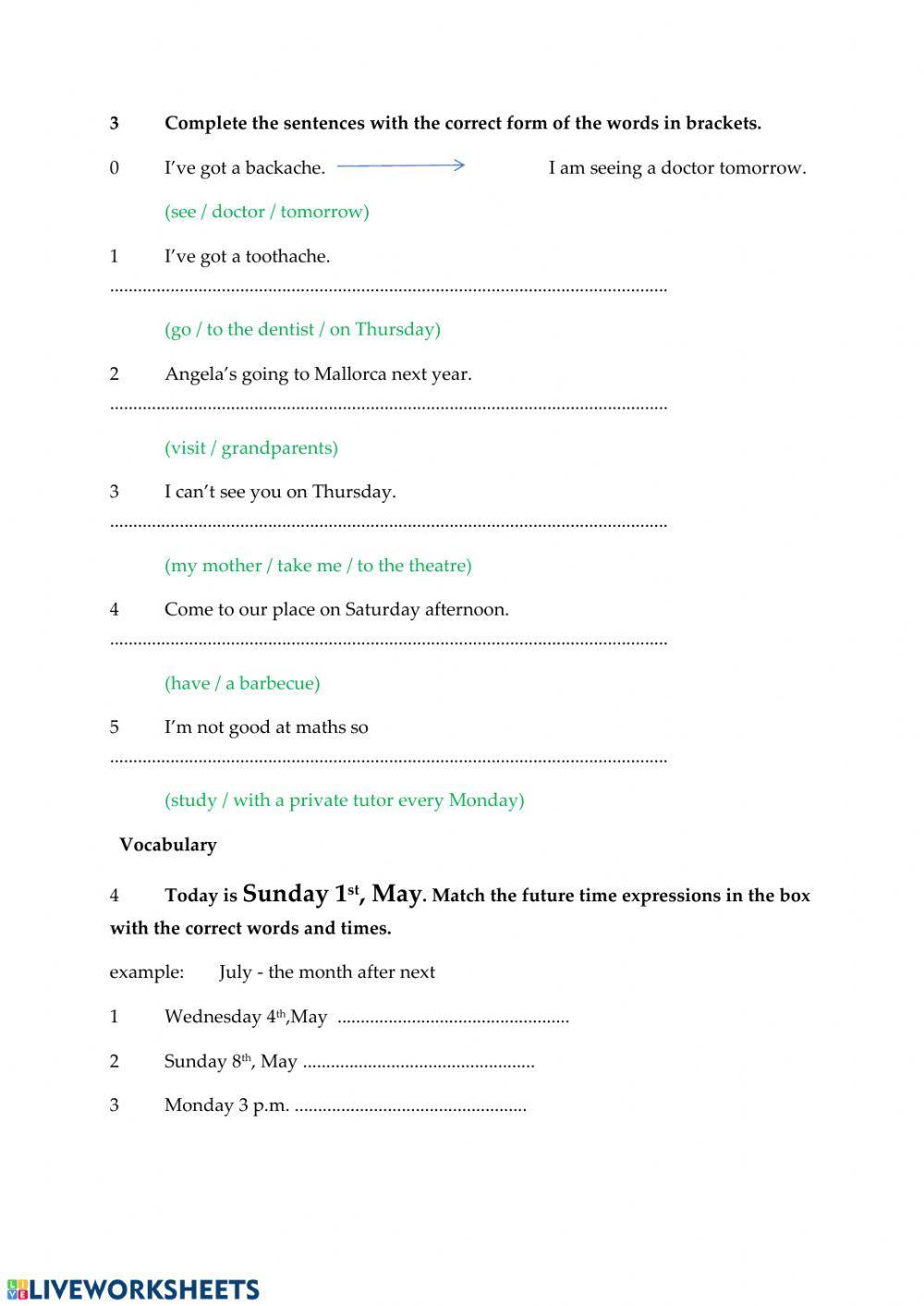 Present Continuous for Future