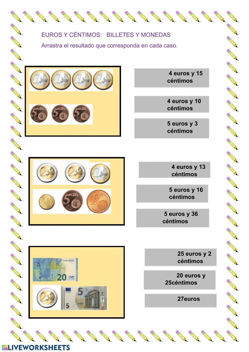 Billetes y monedas Billetes y monedas