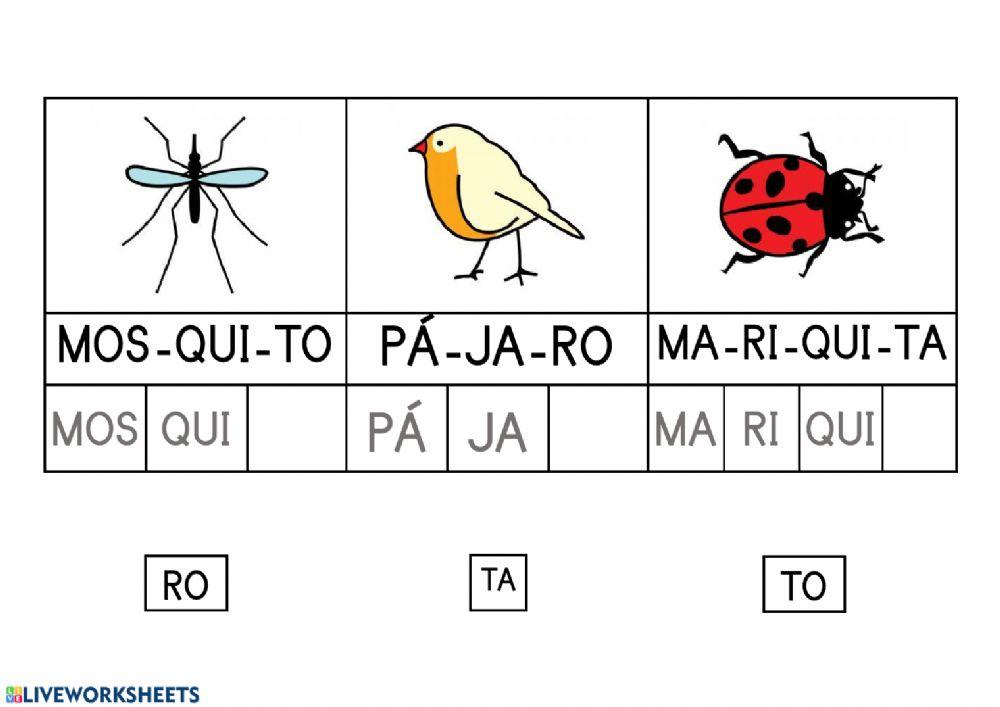 Lectura silábica primavera