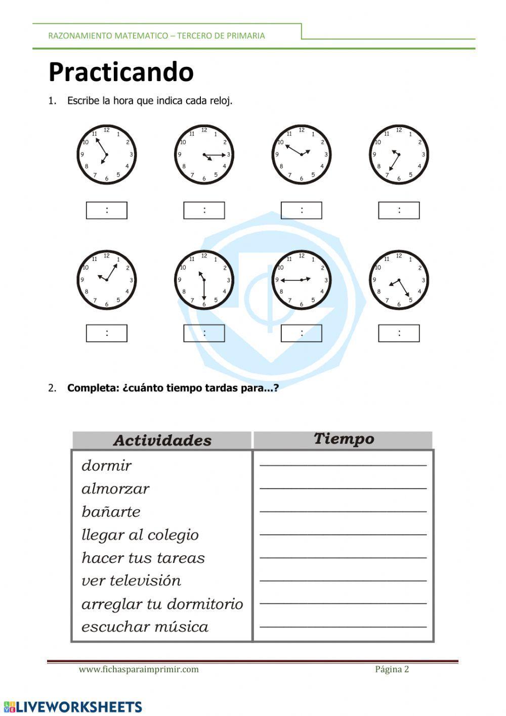 Problemas: El tiempo