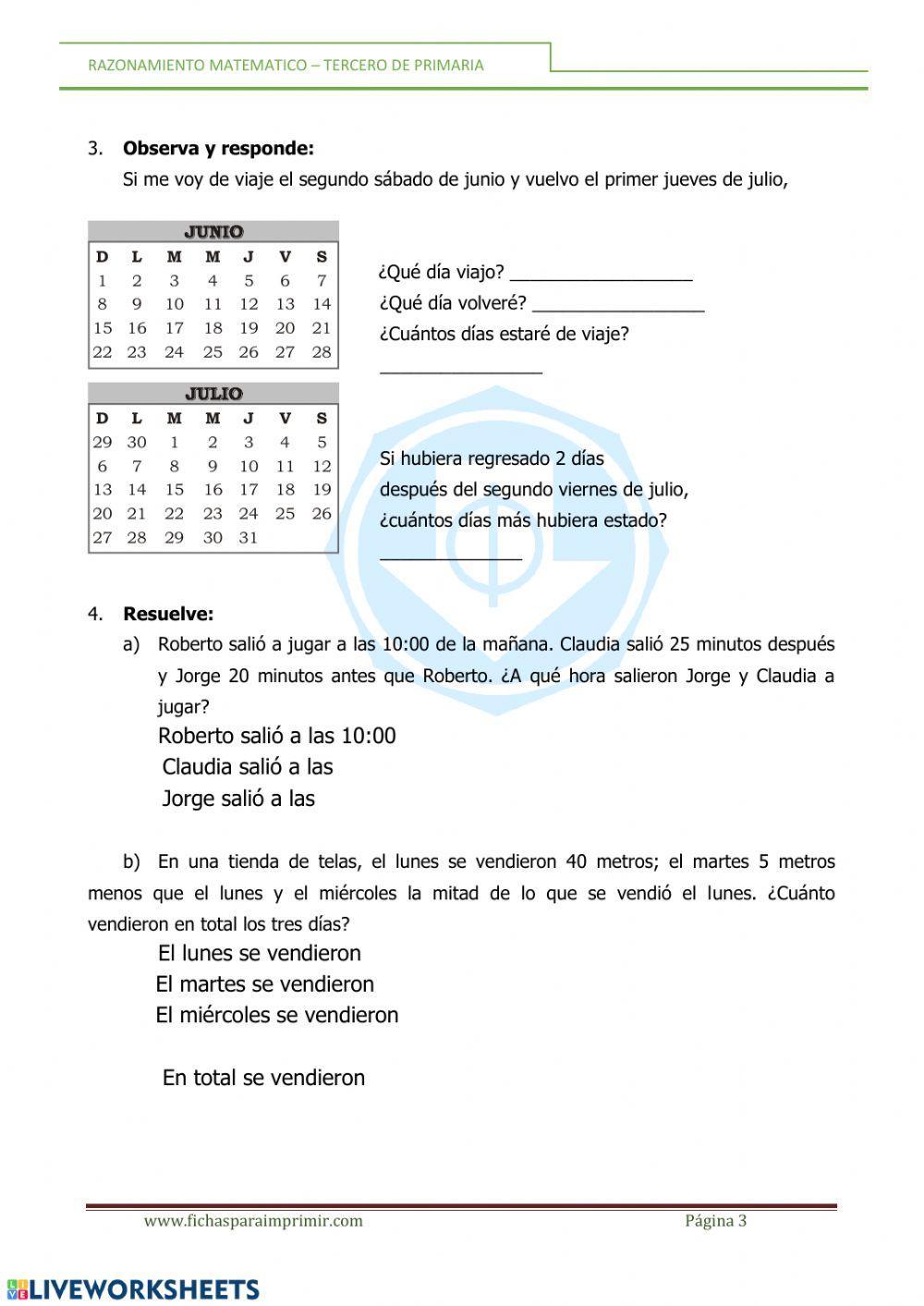 Problemas: El tiempo