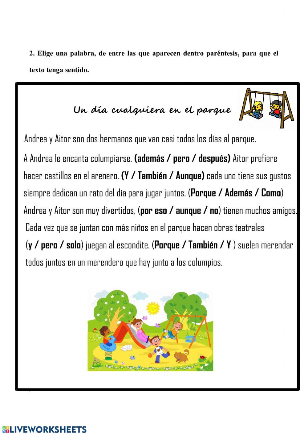 Lengua 2º conectores de oraciones