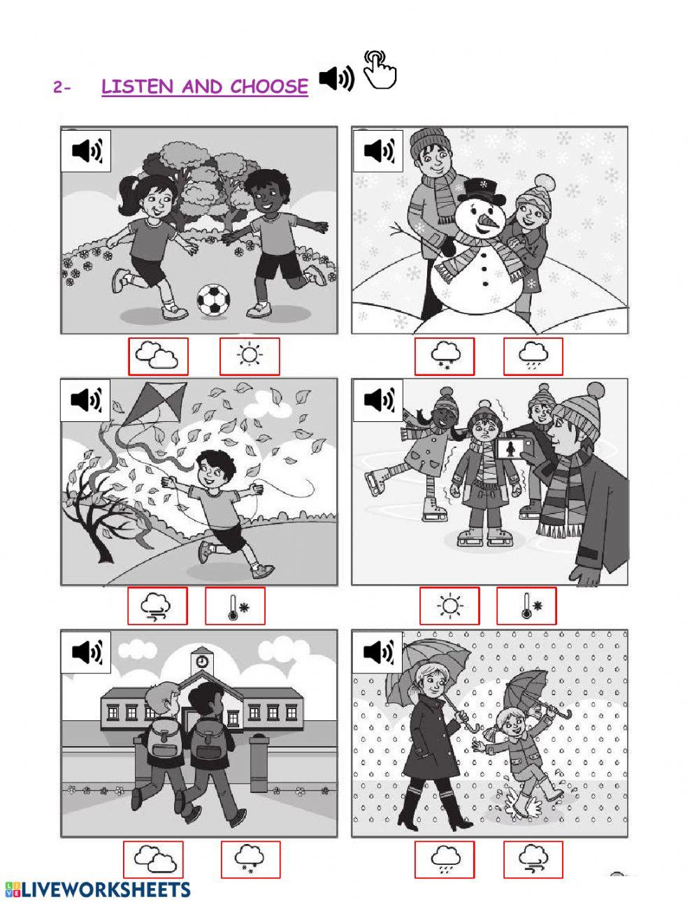 Numbers- Colours- Weather-  School objects