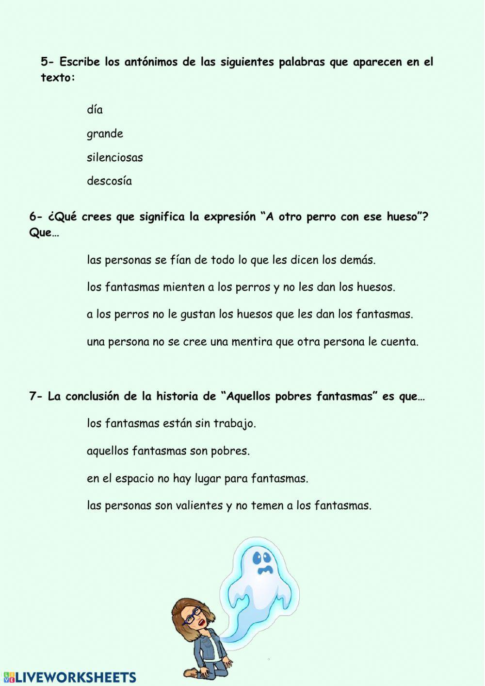 Lectura comprensiva 6º