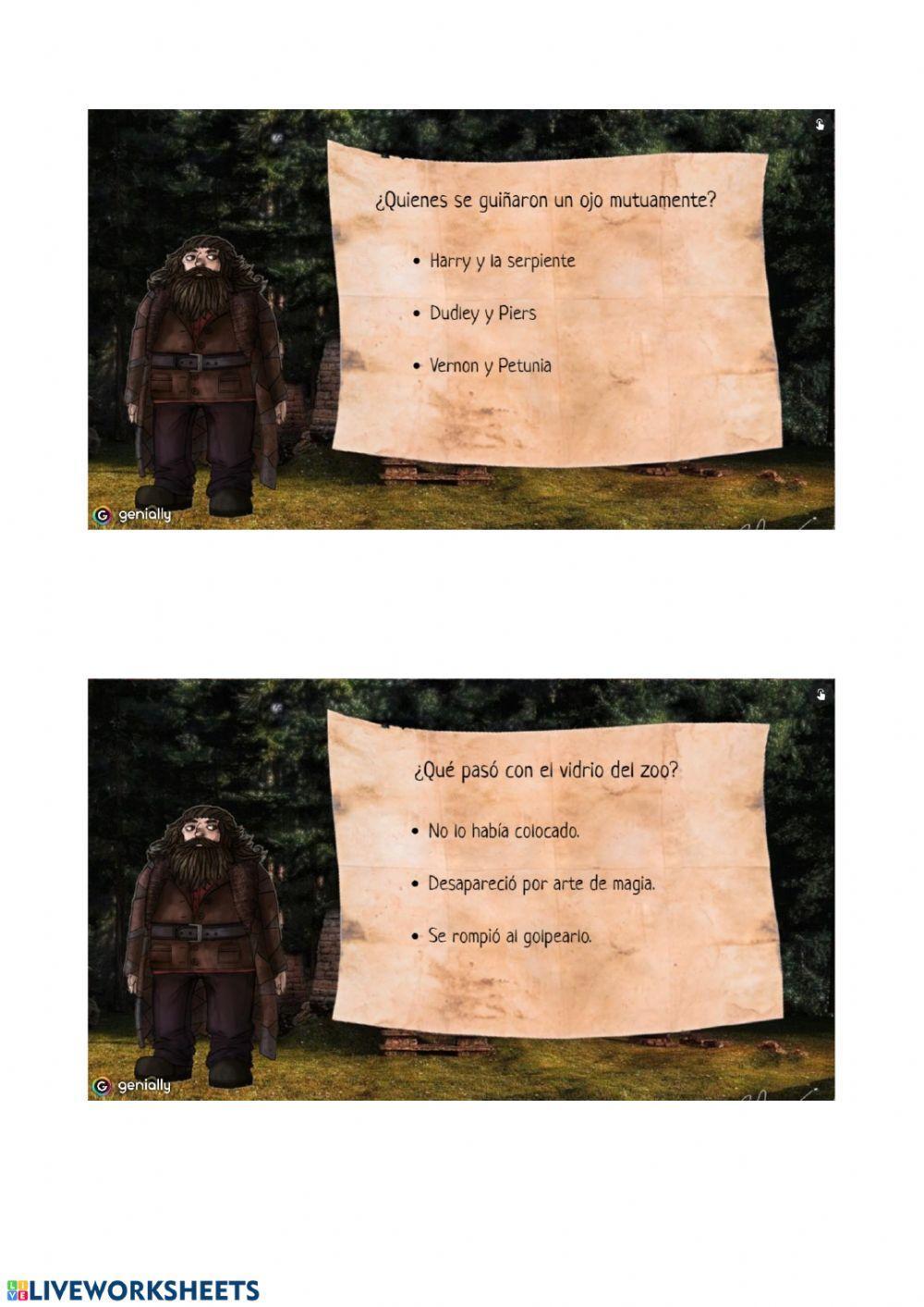 Harry Potter y la piedra filosofal: Cap.2 - Test