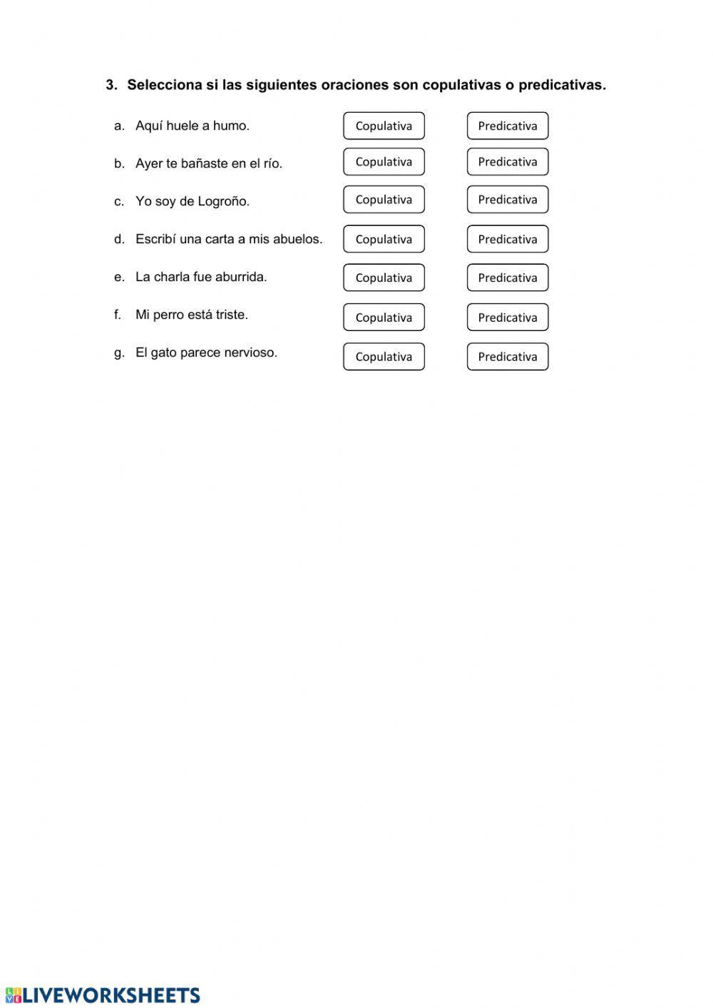 TIPOS DE ORACIONES II