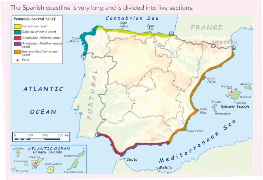 The Spanish coastline