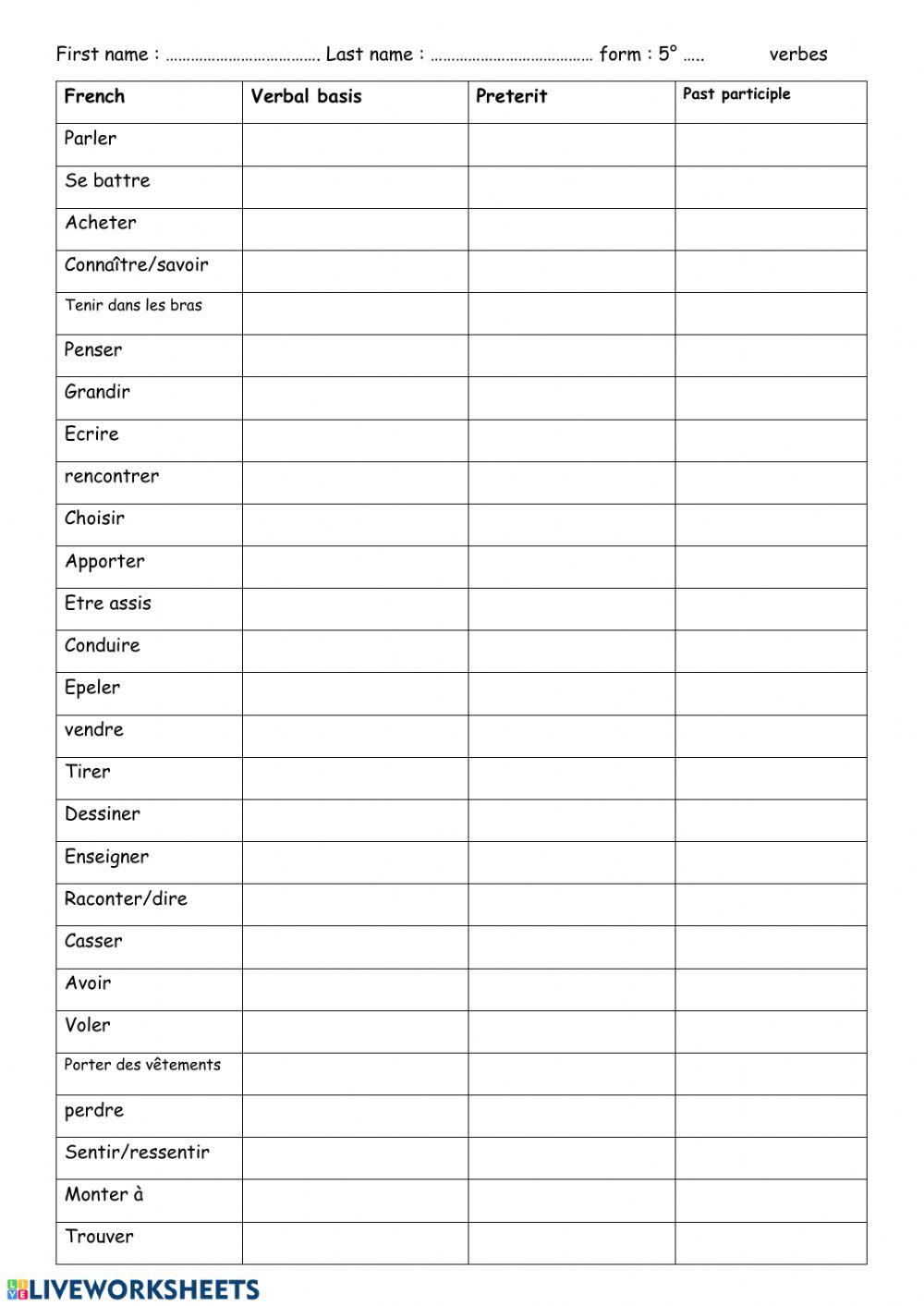5eme verbes7
