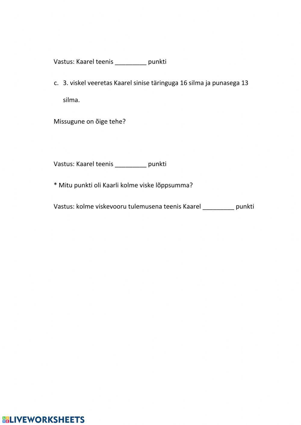 TÄISARVUD: positiivse arvu liitmine ja lahutamine