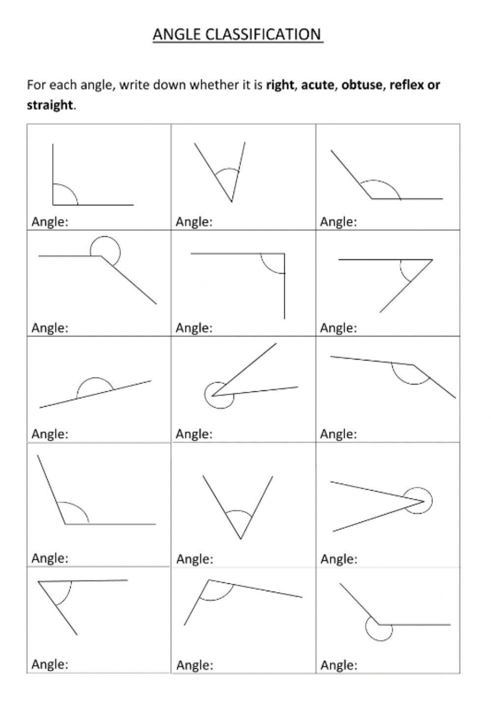 Identifying angles