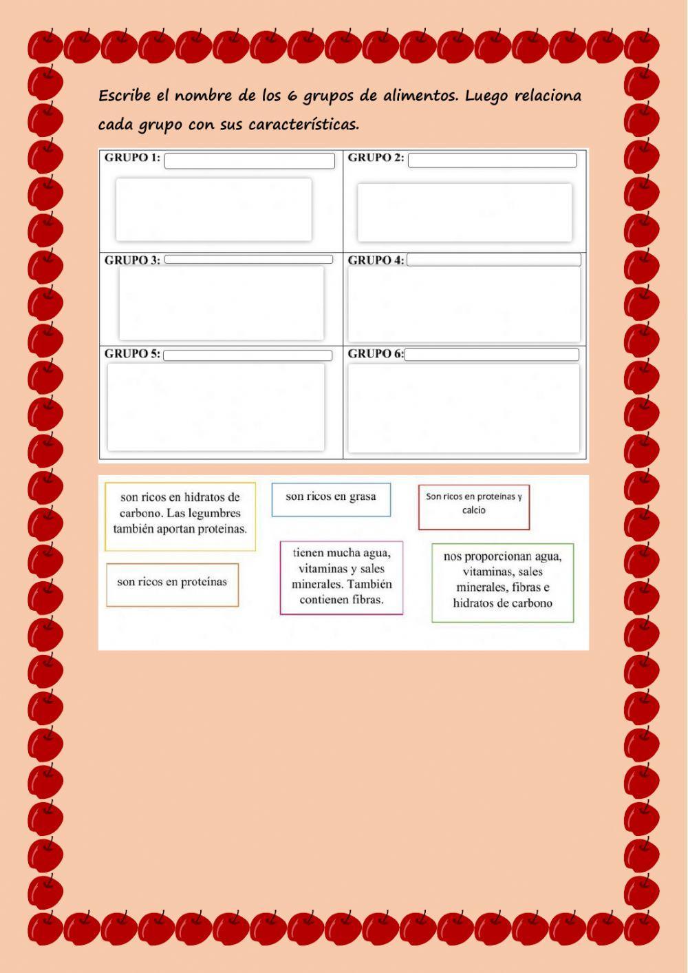 Los grupos de alimentos 3º Primaria