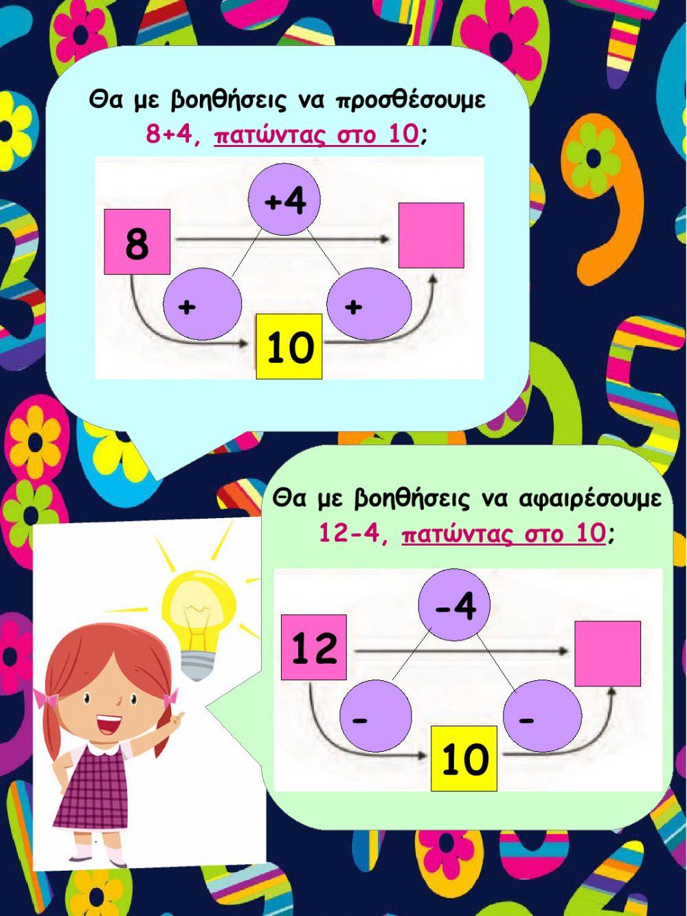 Η πρόσθεση και η αφαίρεση ως αντίστροφες πράξεις