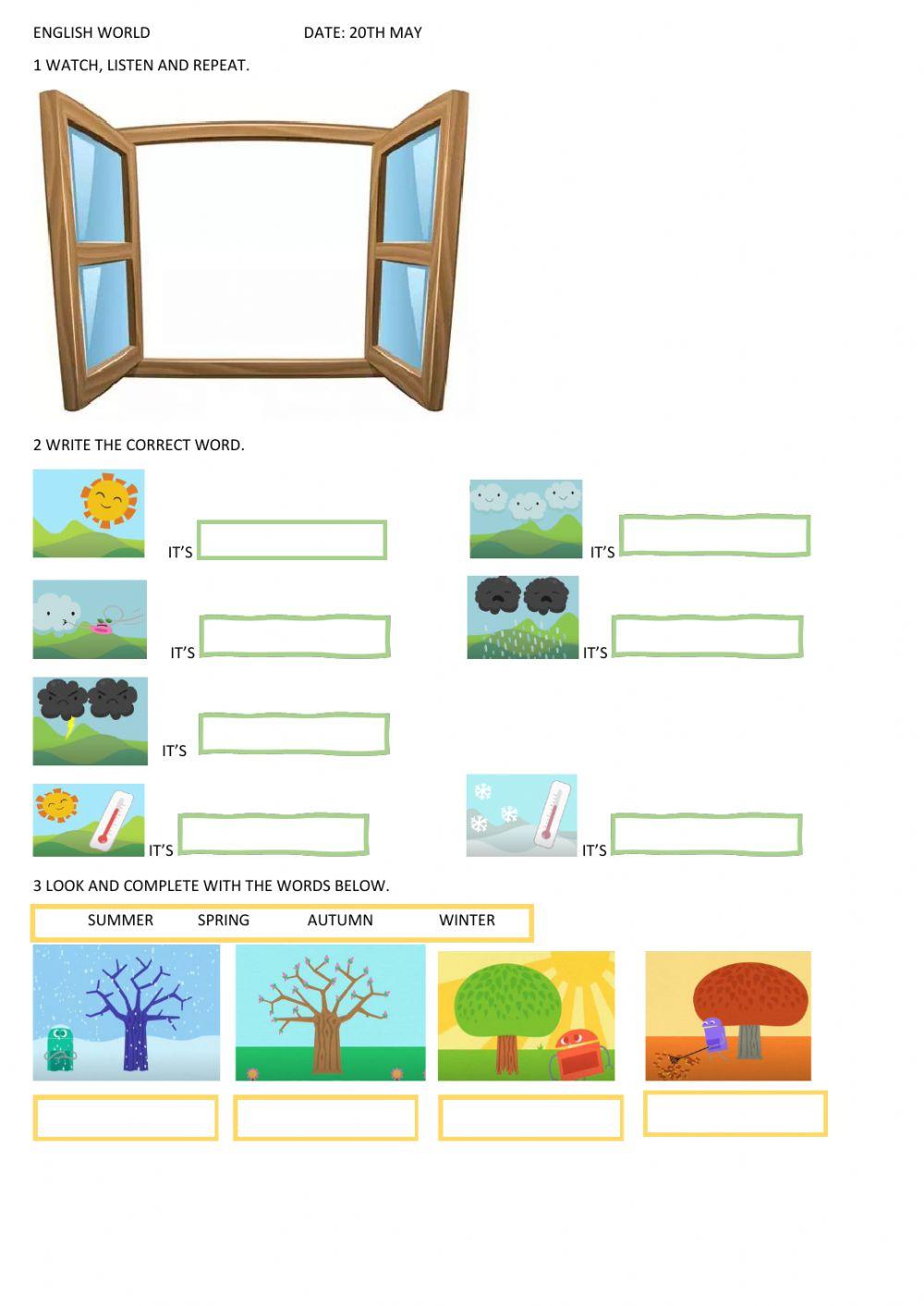 The seasons and the weather