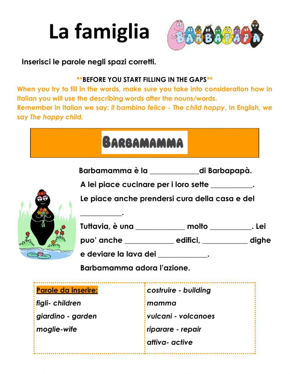 Descrizione di Barbamamma e Barbapapa'