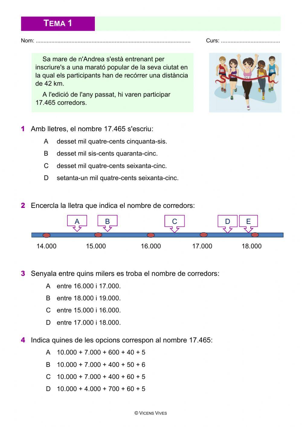 NOMBRES DE QUATRE I CINC XIFRES-activitats de repàs