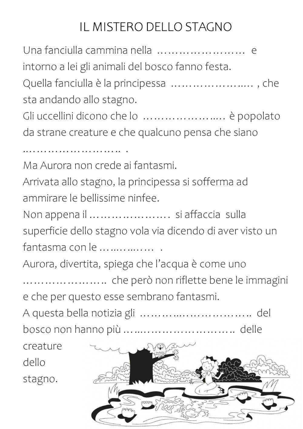 Il mistero dello stagno - Completare