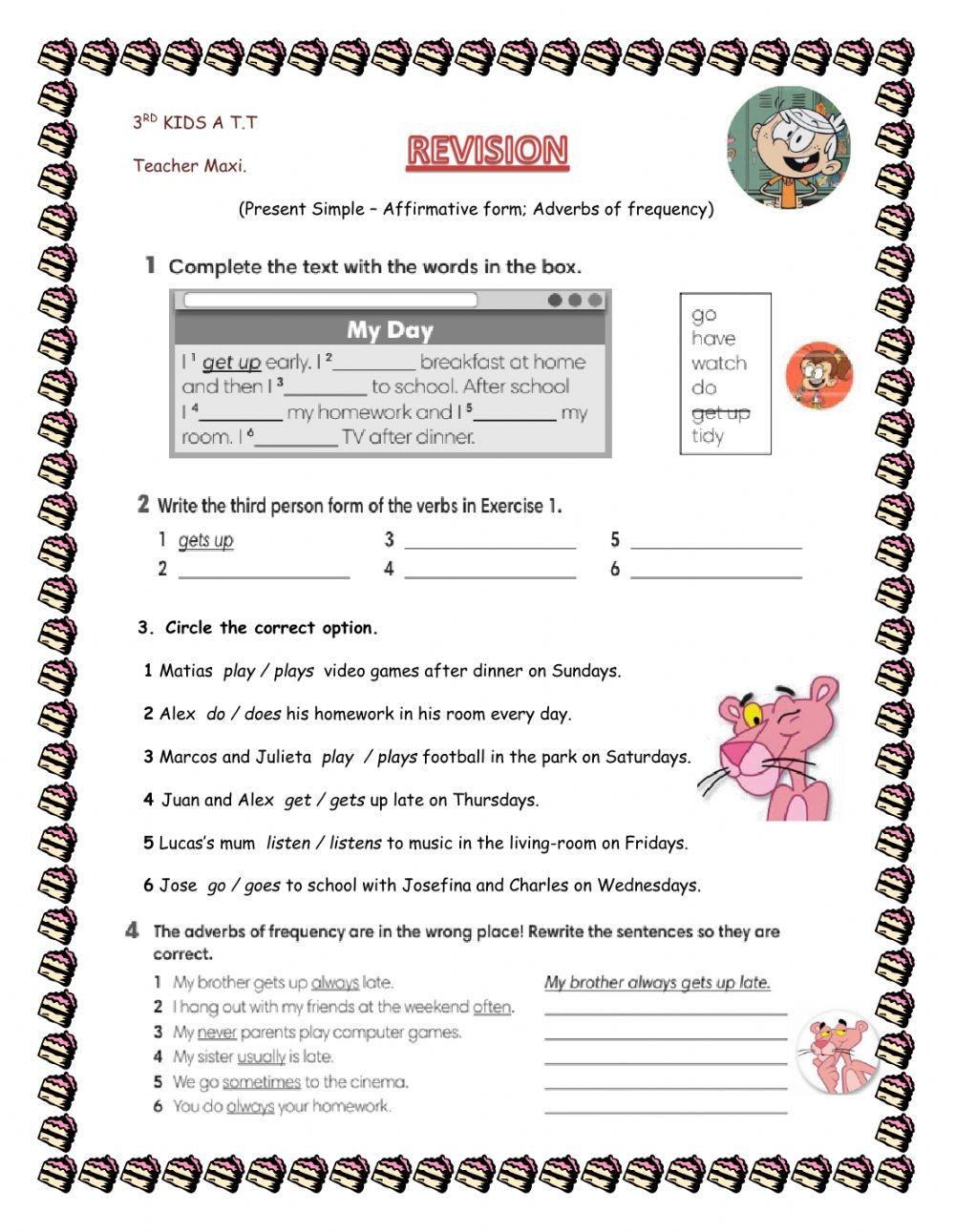 3rd Kids - Revision U6