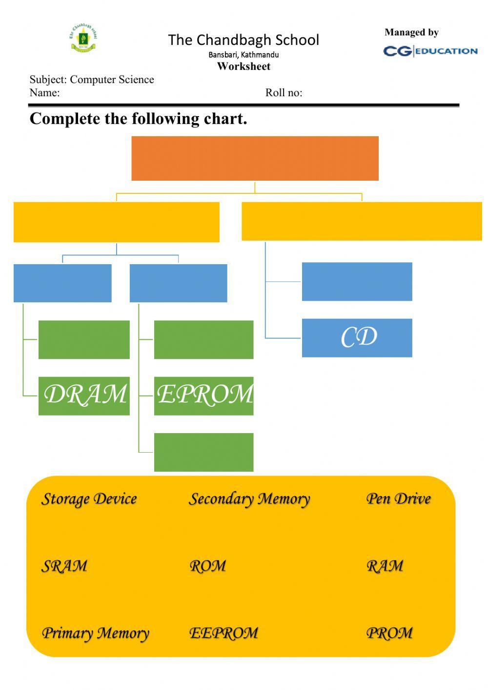 Storage Device Sanjeev Shahi Live Worksheets