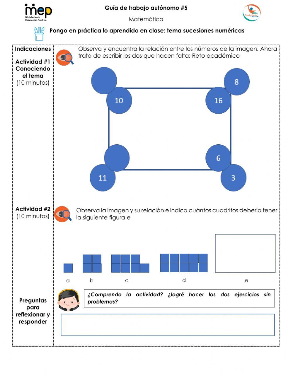 Guía -5 Matemática - Sucesiones