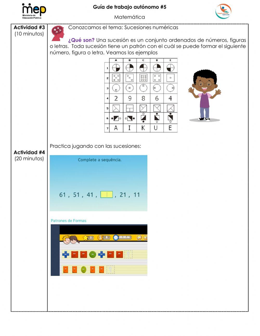Guía -5 Matemática - Sucesiones