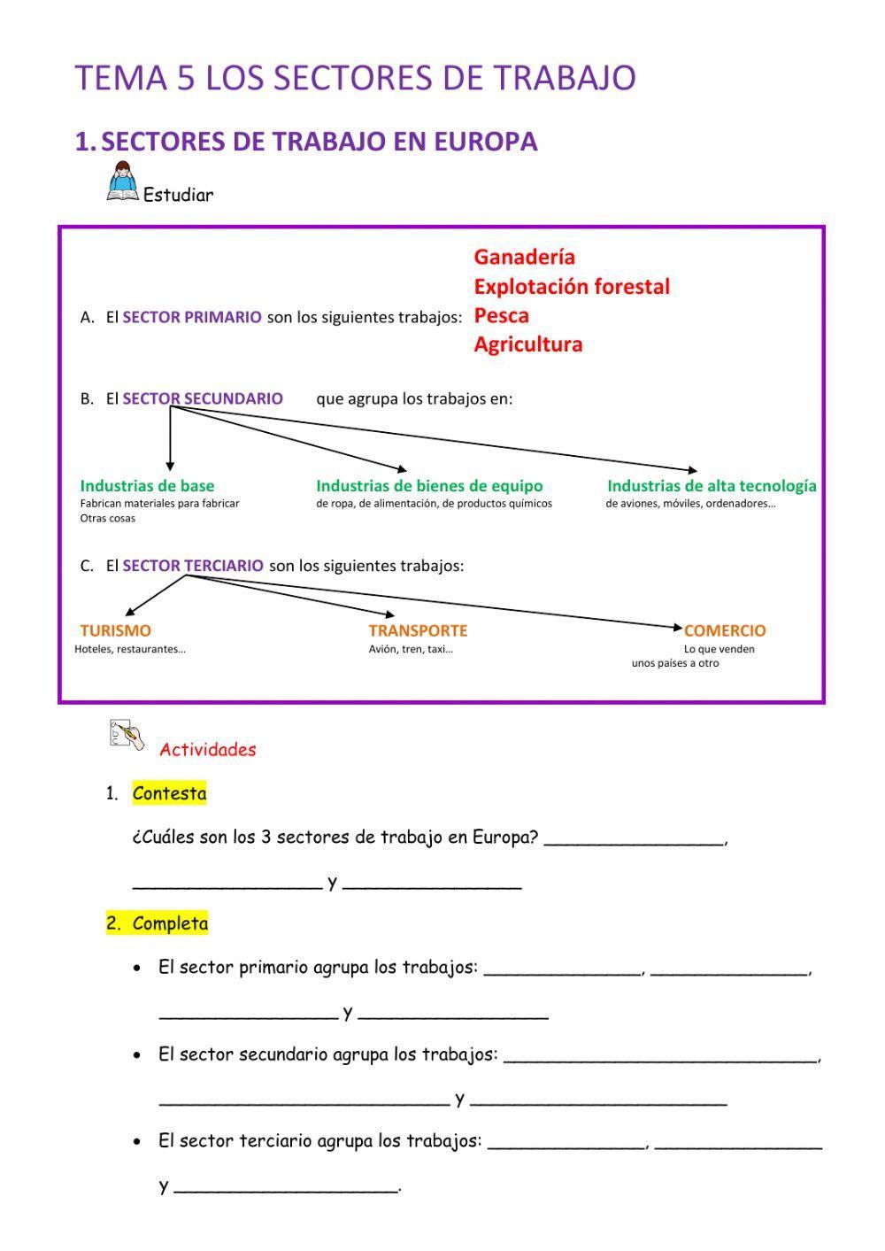 Los sectores económicos