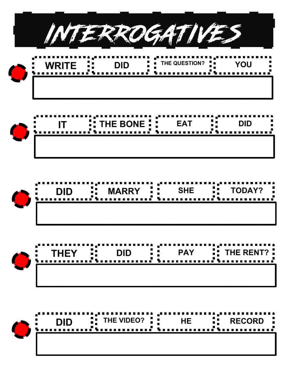Simple past structure
