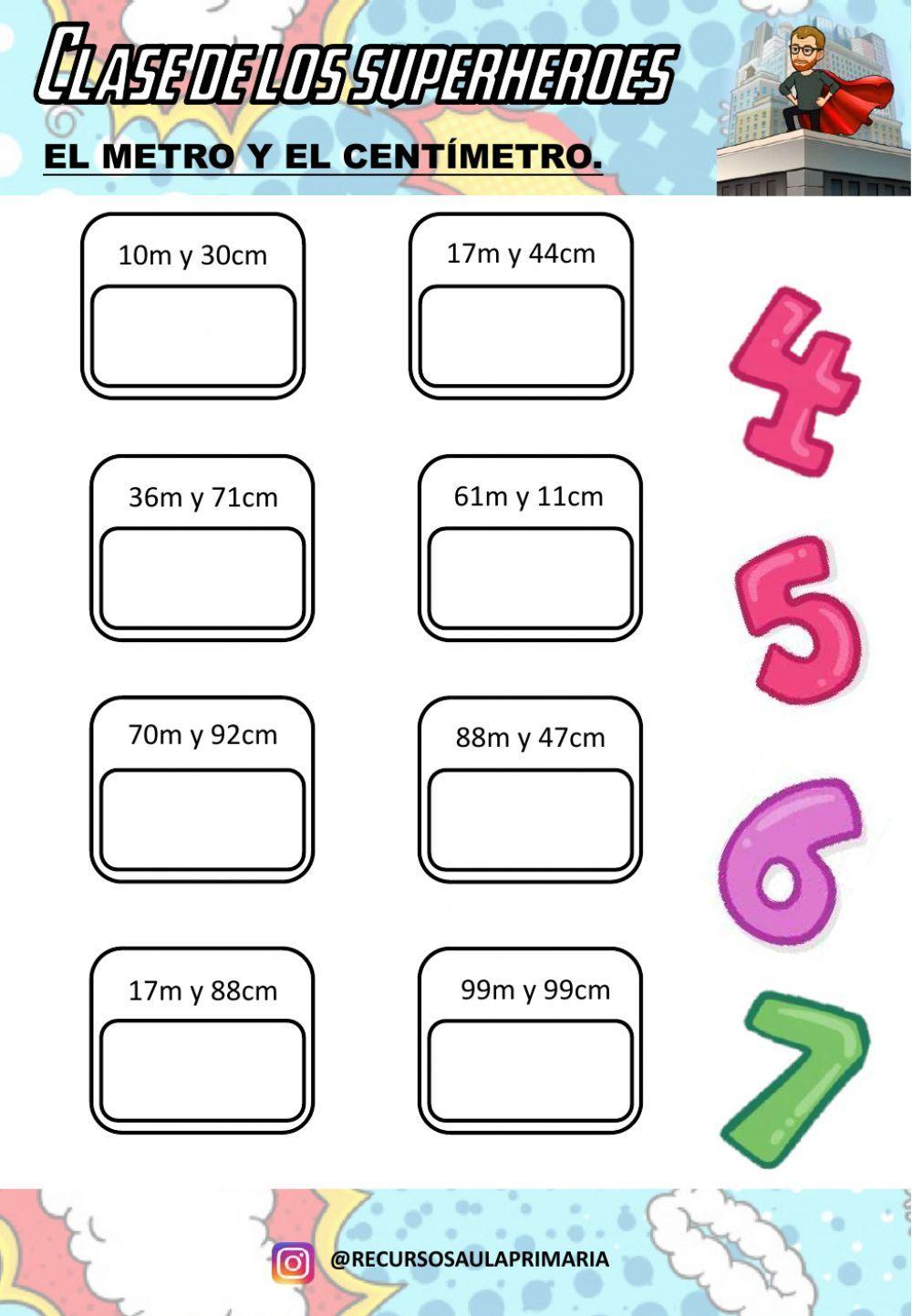 El metro y el centímetro2