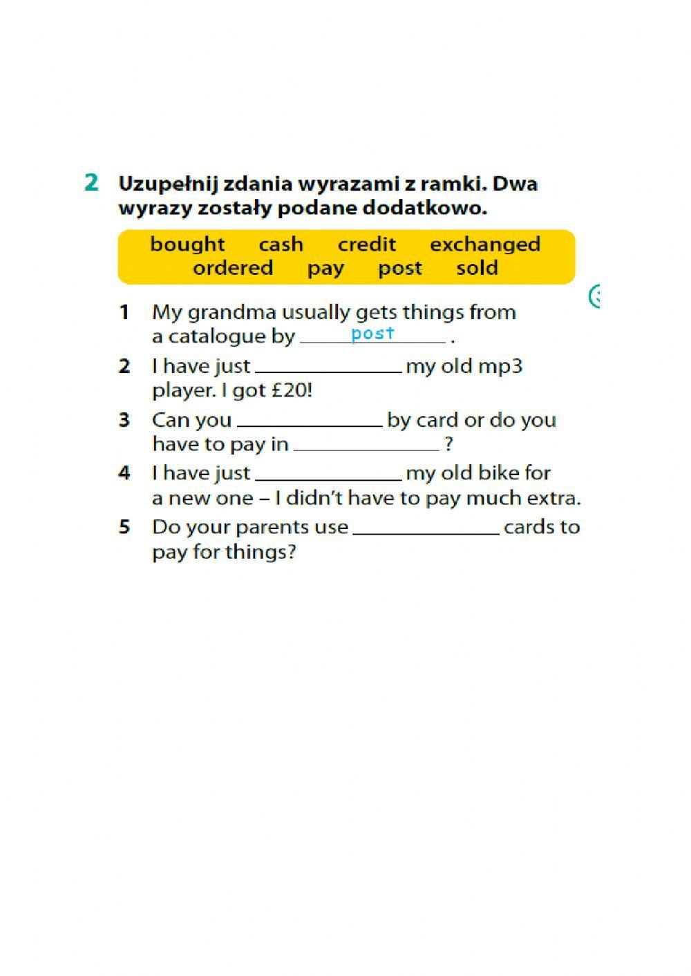 Junior Eplorer 6 - Unit 7 - Shopping habits