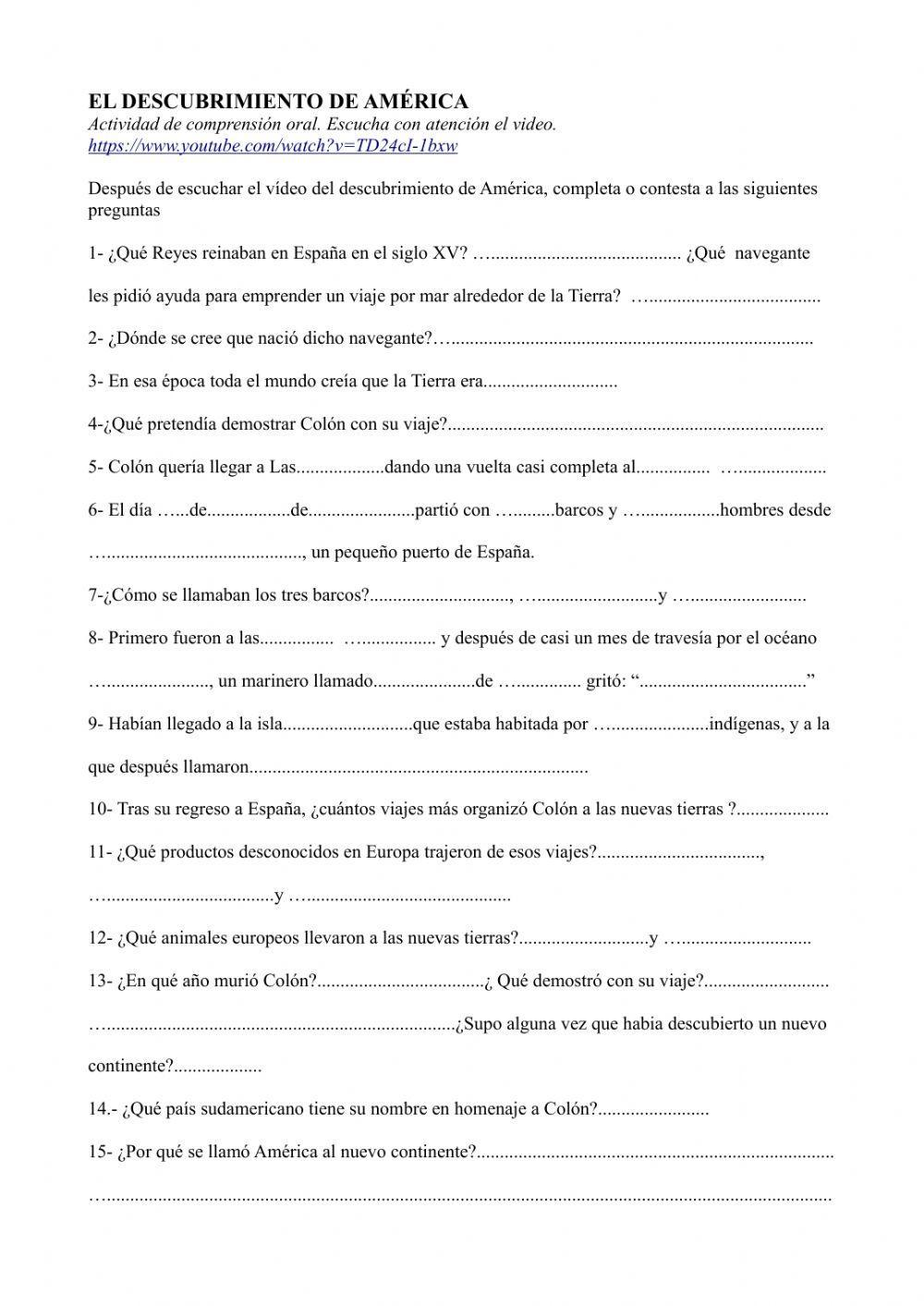 El descubrimiento de América