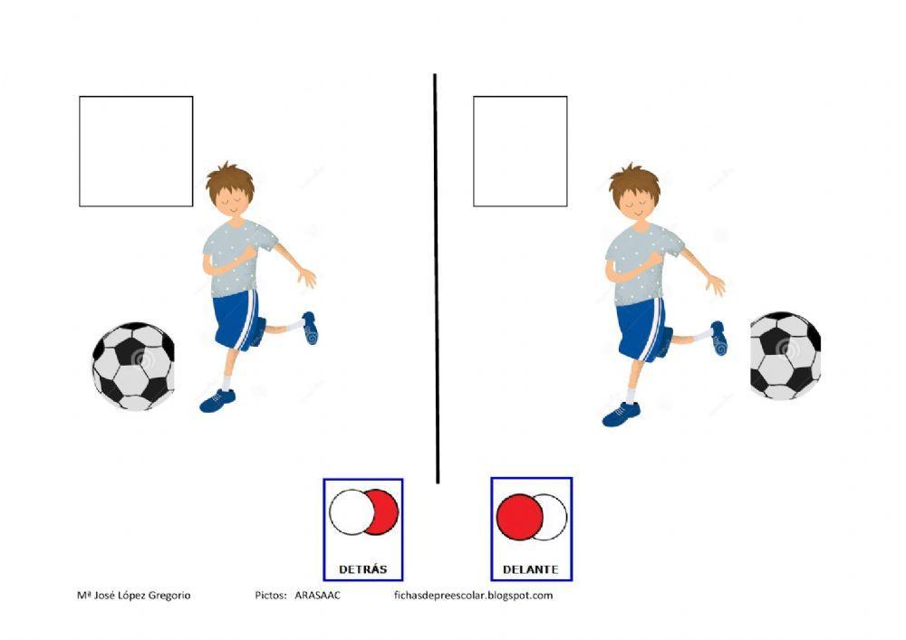 Concepto espacial: delante-detrás