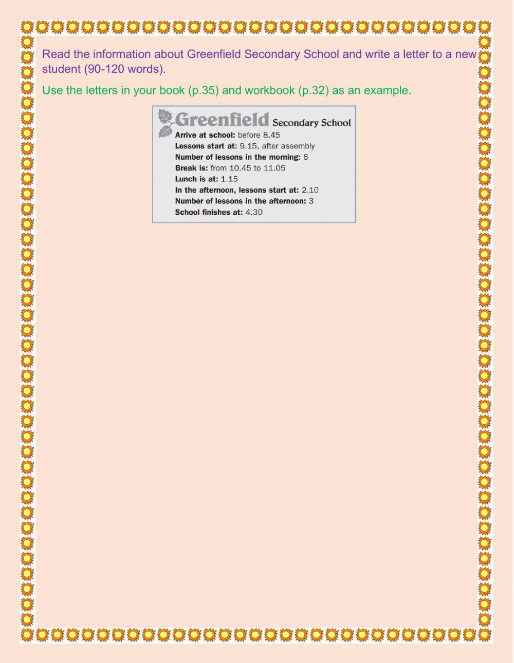 A letter  to a new student