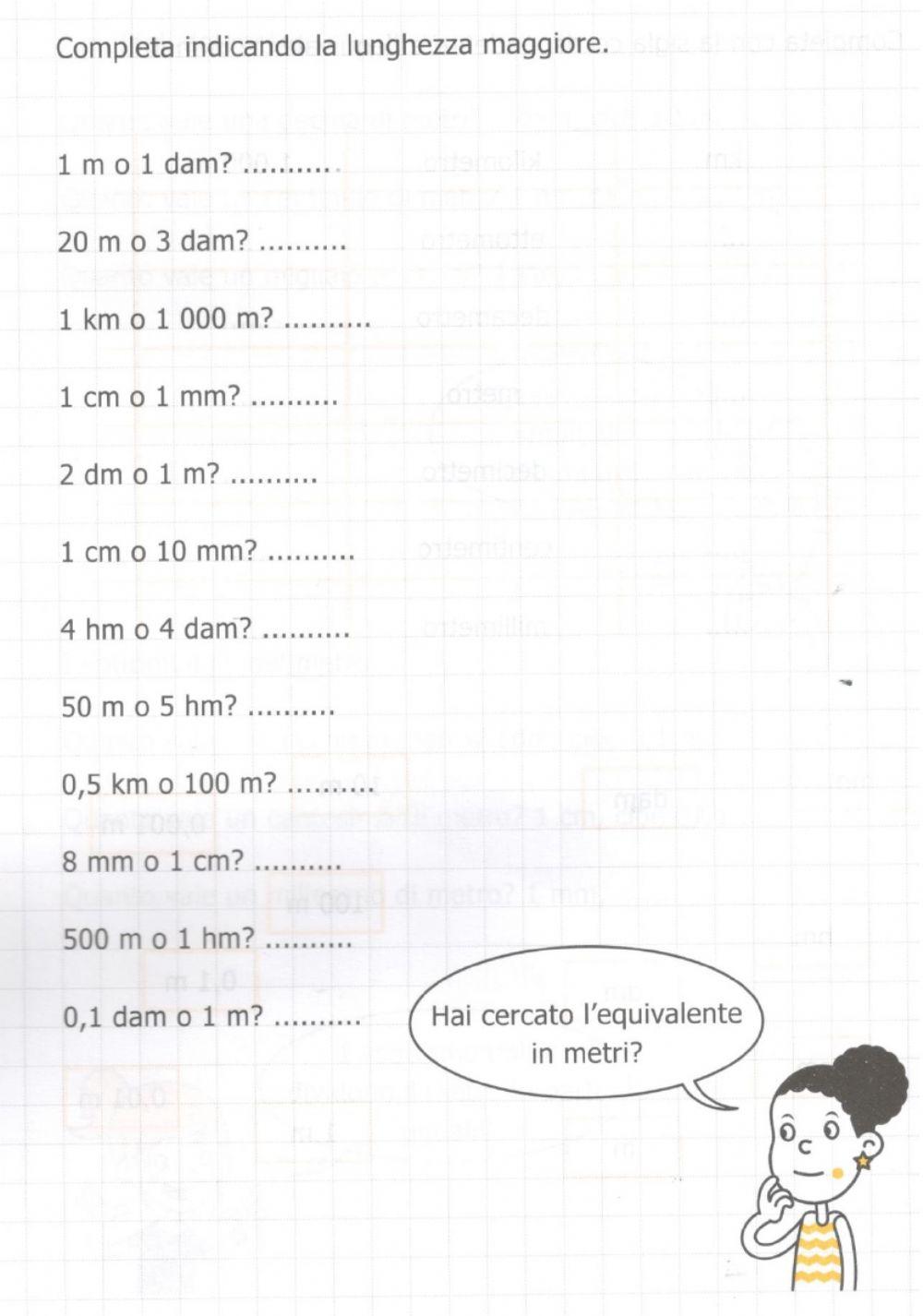 Multipli e sottomultipli del metro