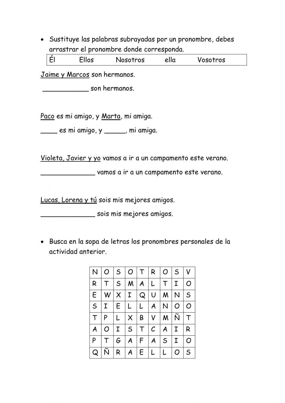 Los pronombres personales Los pronombres personales
