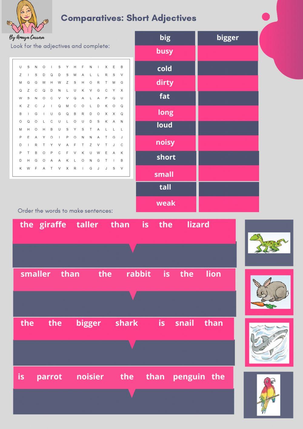 Comparatives:short adjectives