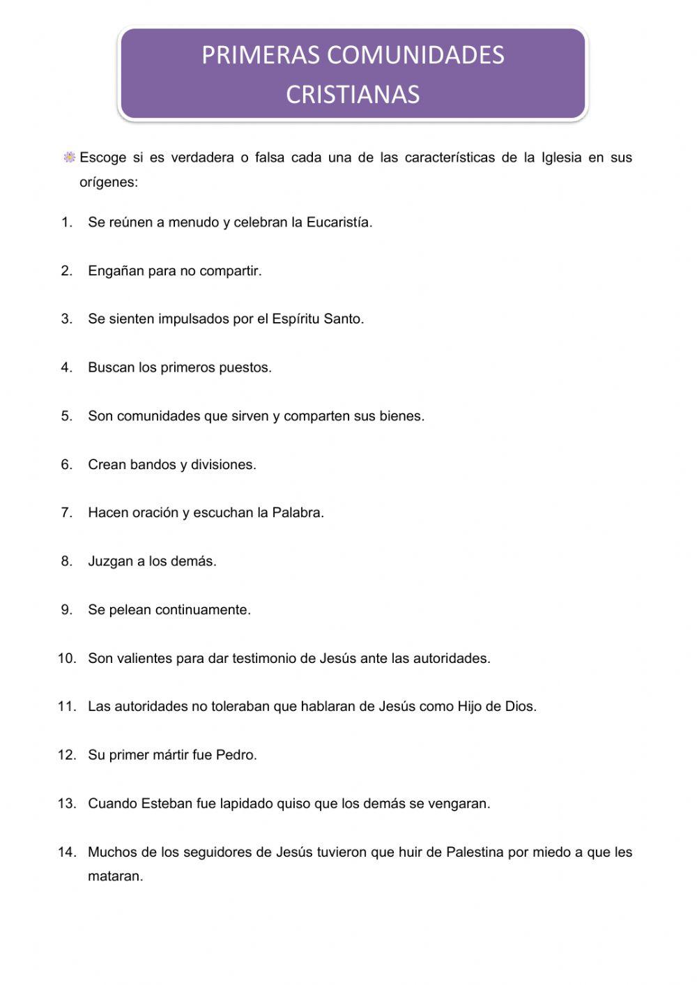 Ficha 2 - primeras comunidades