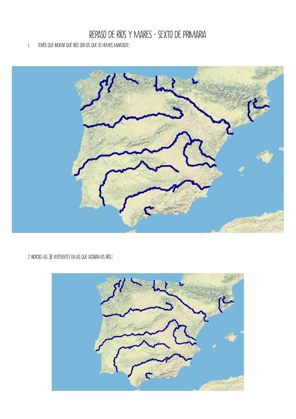 Ríos y vertientes de España