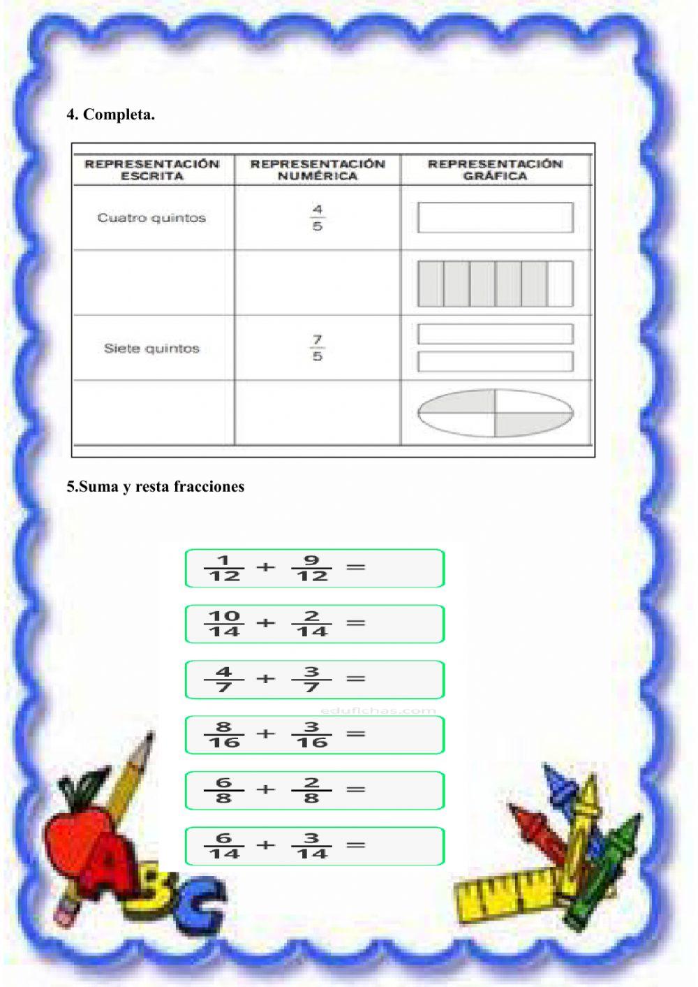F¡examen de fracciones