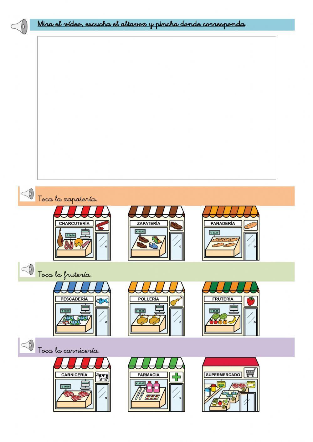 Toca el que corresponda. TIENDAS