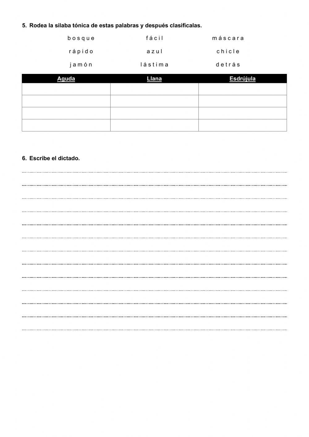 Lenguaje: verbos, sufijos